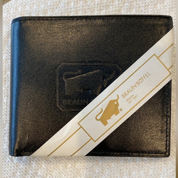 Braun Buffel Black Leather Wallet